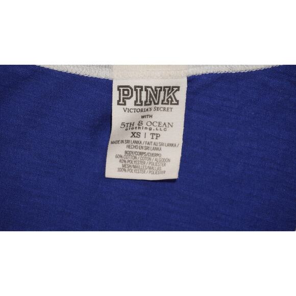Victoria’s Secret PINK LA Dodgers Blue Sequin Logo Tank Top Women’s XS - Picture 5 of 6